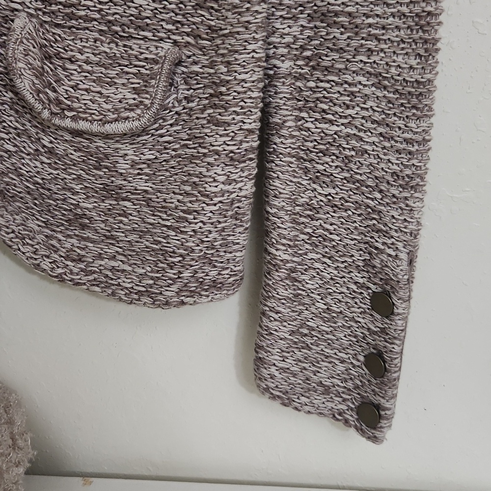 LOFT Sweater Blazer Size Small Knit Pockets 100%Cotton Career Contemporary - Picture 3 of 11
